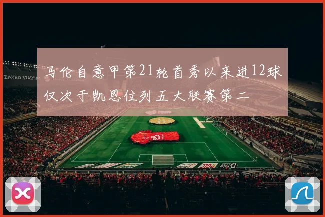马伦自意甲第21轮首秀以来进12球仅次于凯恩位列五大联赛第二